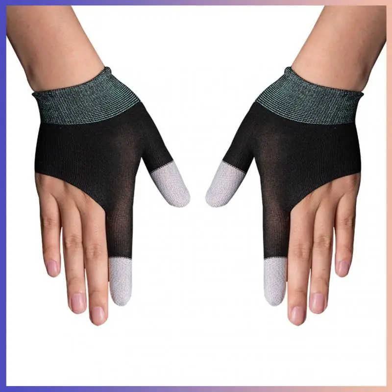 1 Pairs Finger Gloves For Mobile Games PUBG Nylon Sensitive Anti-slip Touch Screen Breathable Fingertip Cover For Gaming 5styles