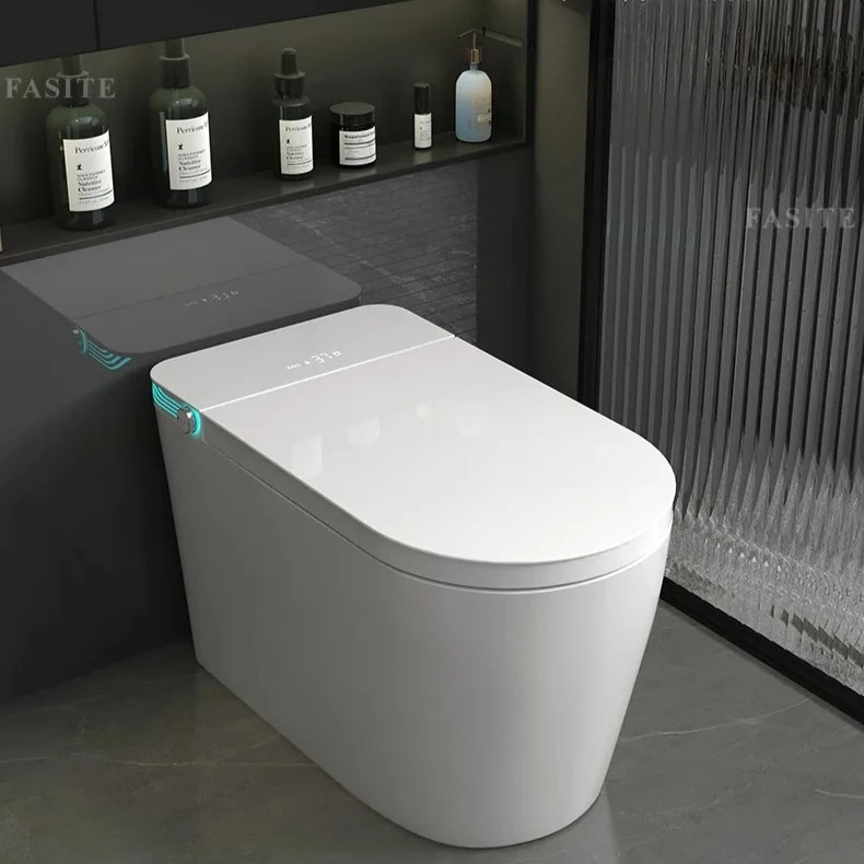 Household Smart Toilet Automatic Flip SiphonModern Electric Ceramic Auto Toilet Bidet Intelligent Smart Toilet