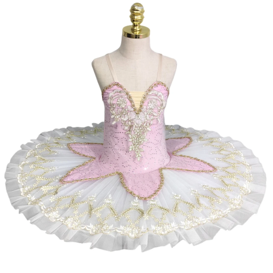 Ballet Tutu Profissional clássico para adultos e crianças, panqueca tutu do Lago dos Cisnes Brancos, bailarina, fantasias de dança para meninas e mulheres