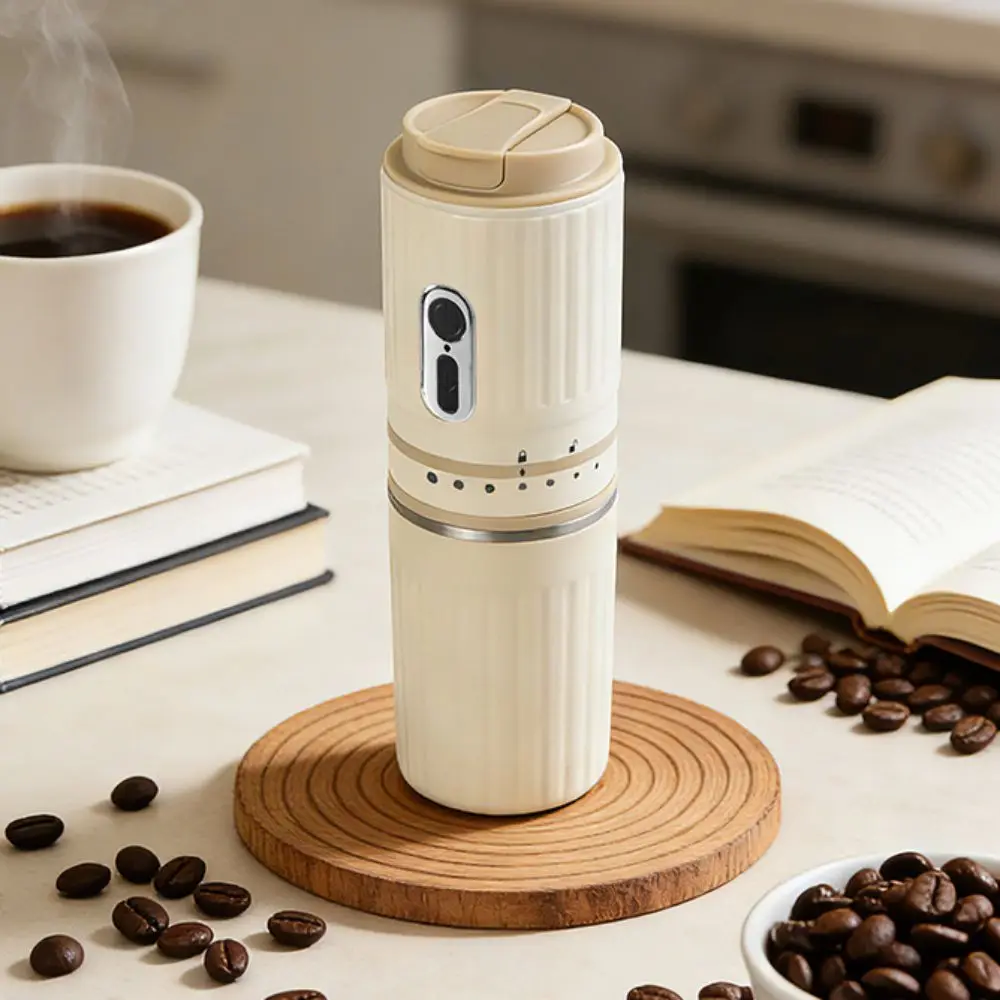 USB Rechargeable Electric Coffee Machine Cordless One Key Operation Portable Coffee Maker With Filter Screen Hand-brewed