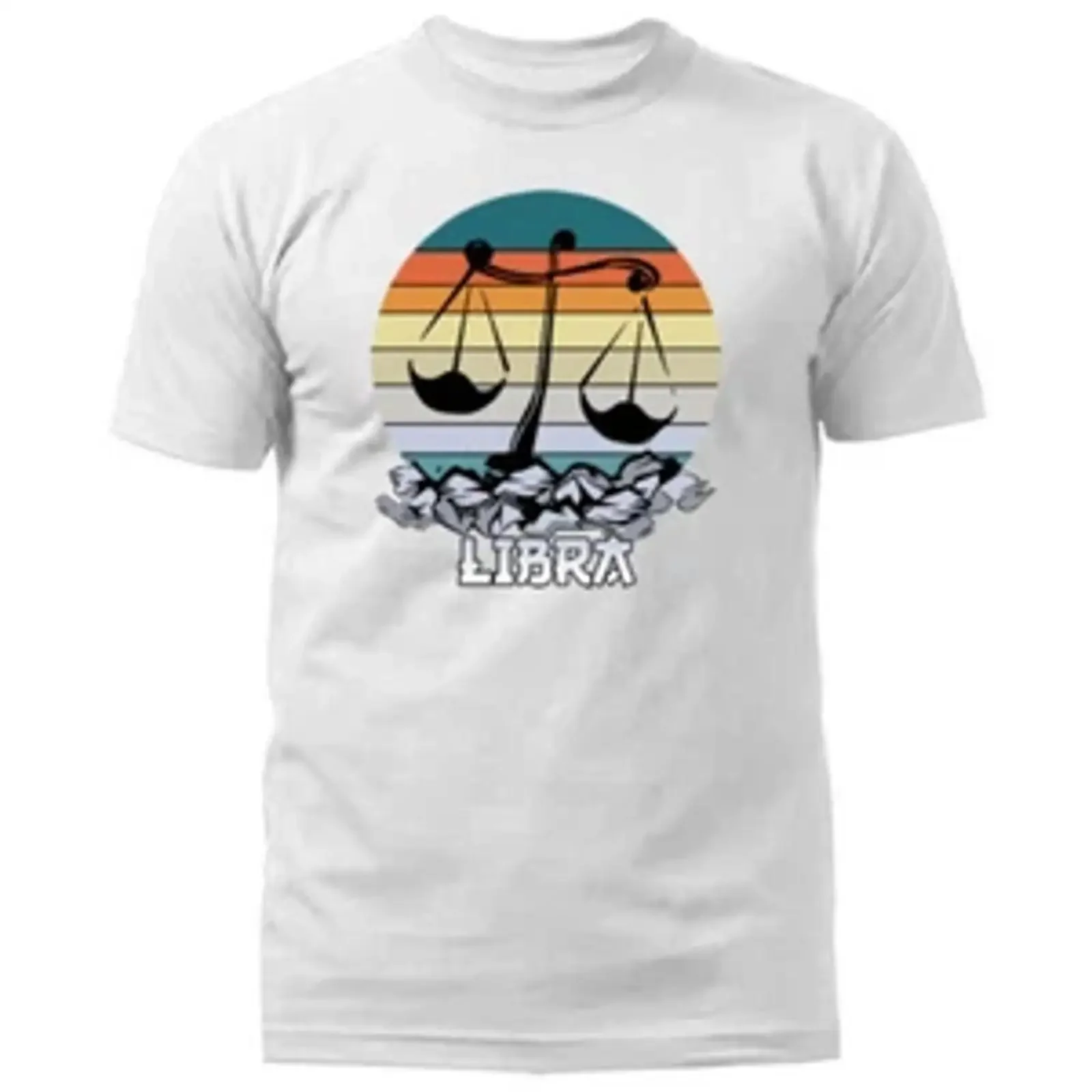 Libra Zodiac Sign Horoscope Astrological T shirt vintage Washed Slightly Casual Soft Top For Everyday Wear graphic homme