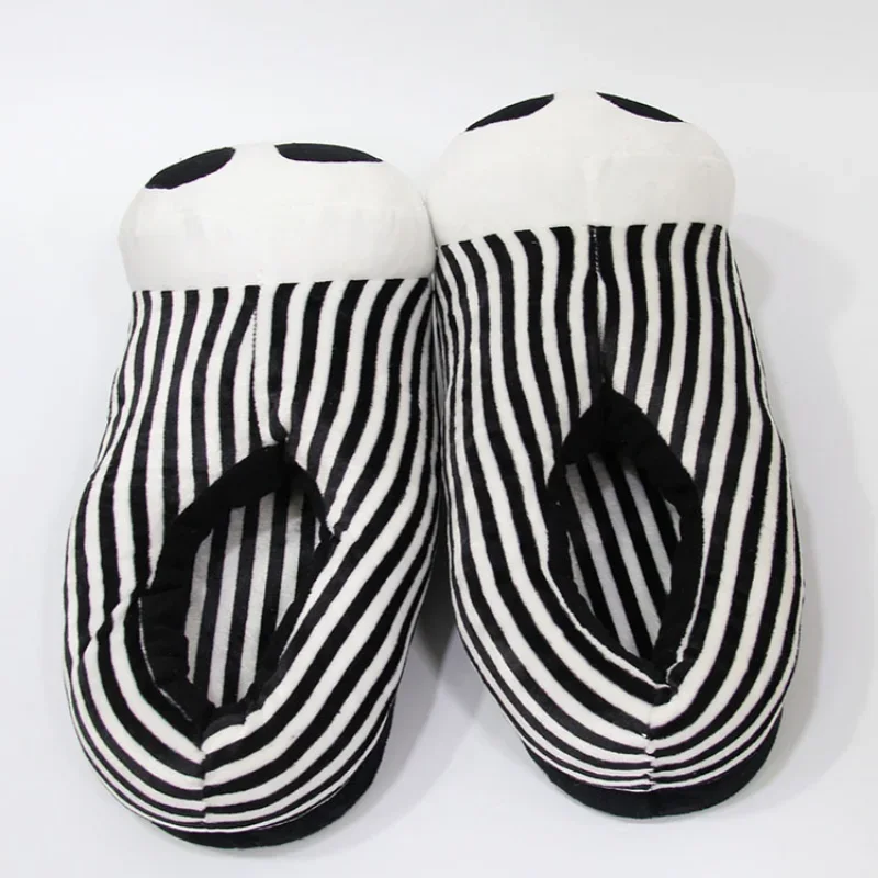 DSN 28cm The Nightmare Before Christmas Jack Skellington Plush Slippers  Men Women Unisex Winter Indoor Shoe Halloween Shoes
