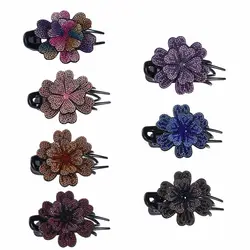 Headwear Girls Hairstyle Tools Resin Flower Hair Clip Rhinestone Duckbill Clip Female Hair Accessories Korean Style Hairpin DIY