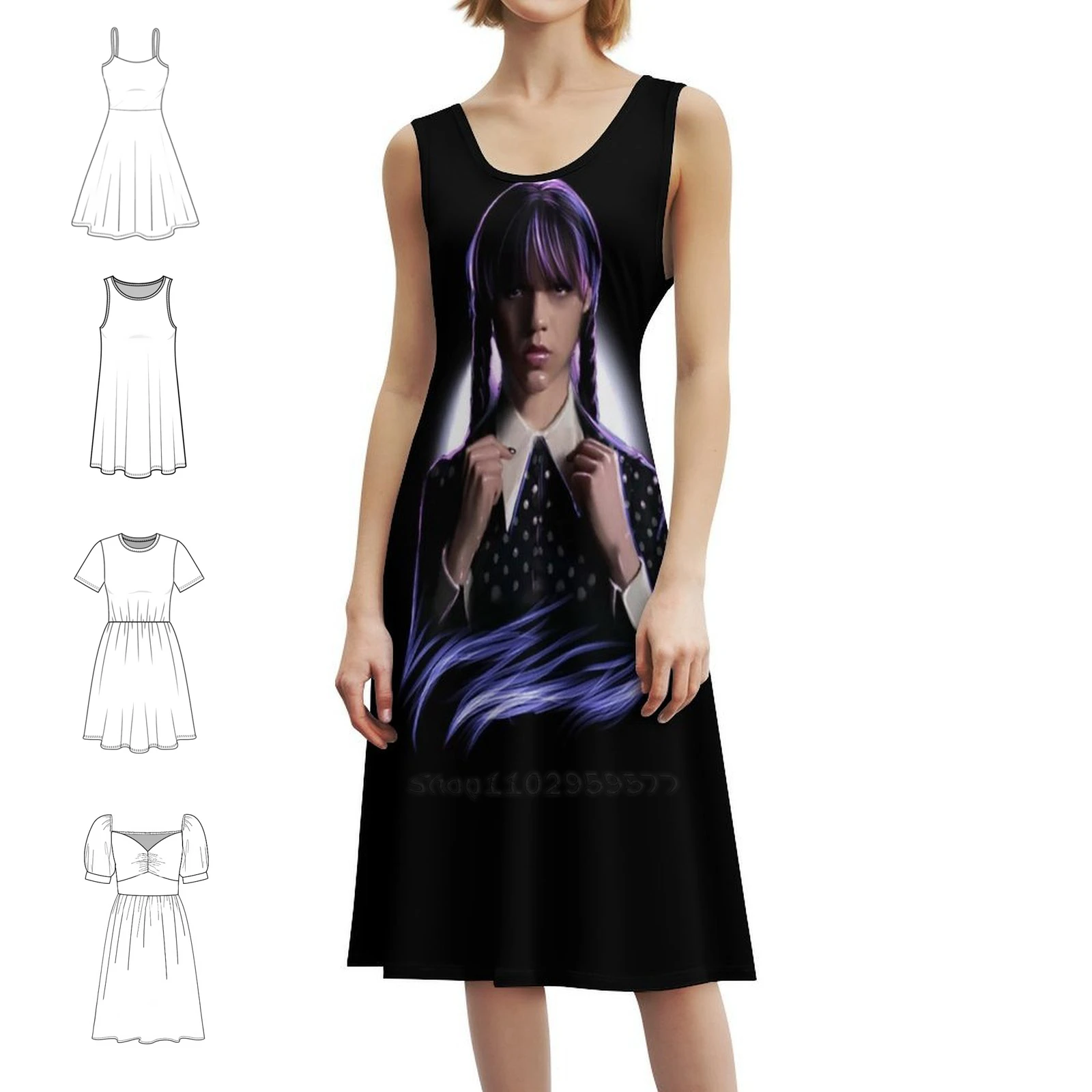 

Wednesday Korean Style Dress For Women Elegant Casual Dress For Party Or Daily Wear Wednesday Wednesday Addams Addams Woman