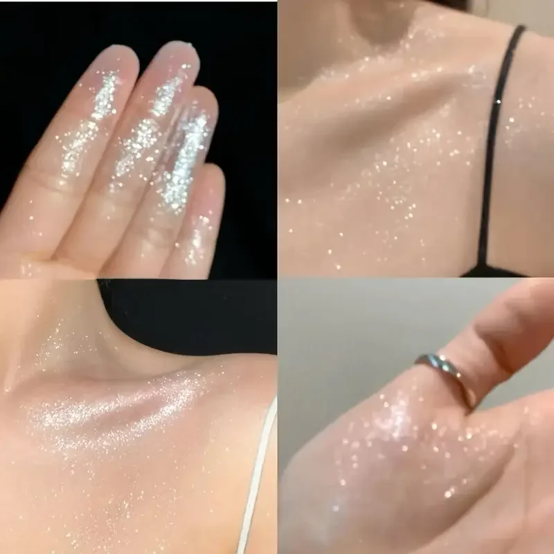 ظلال عيون لامعة تدوم طويلاً - لمسة نهائية لامعة عالية اللمعان، تأثير تسليط الضوء على فورية، مكياج عيون بودرة لامعة للحفلات