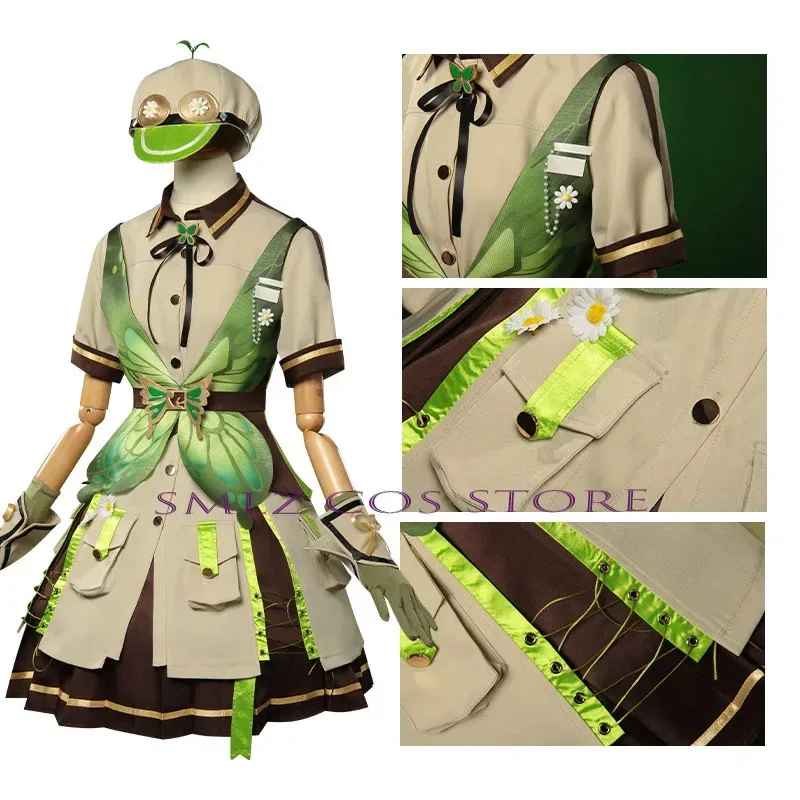 X Open World Nikki Cosplay Anime Infinity Nikki Costume Green Lolita Dress Uniform Forest Suit Halloween Party Outfit For Women