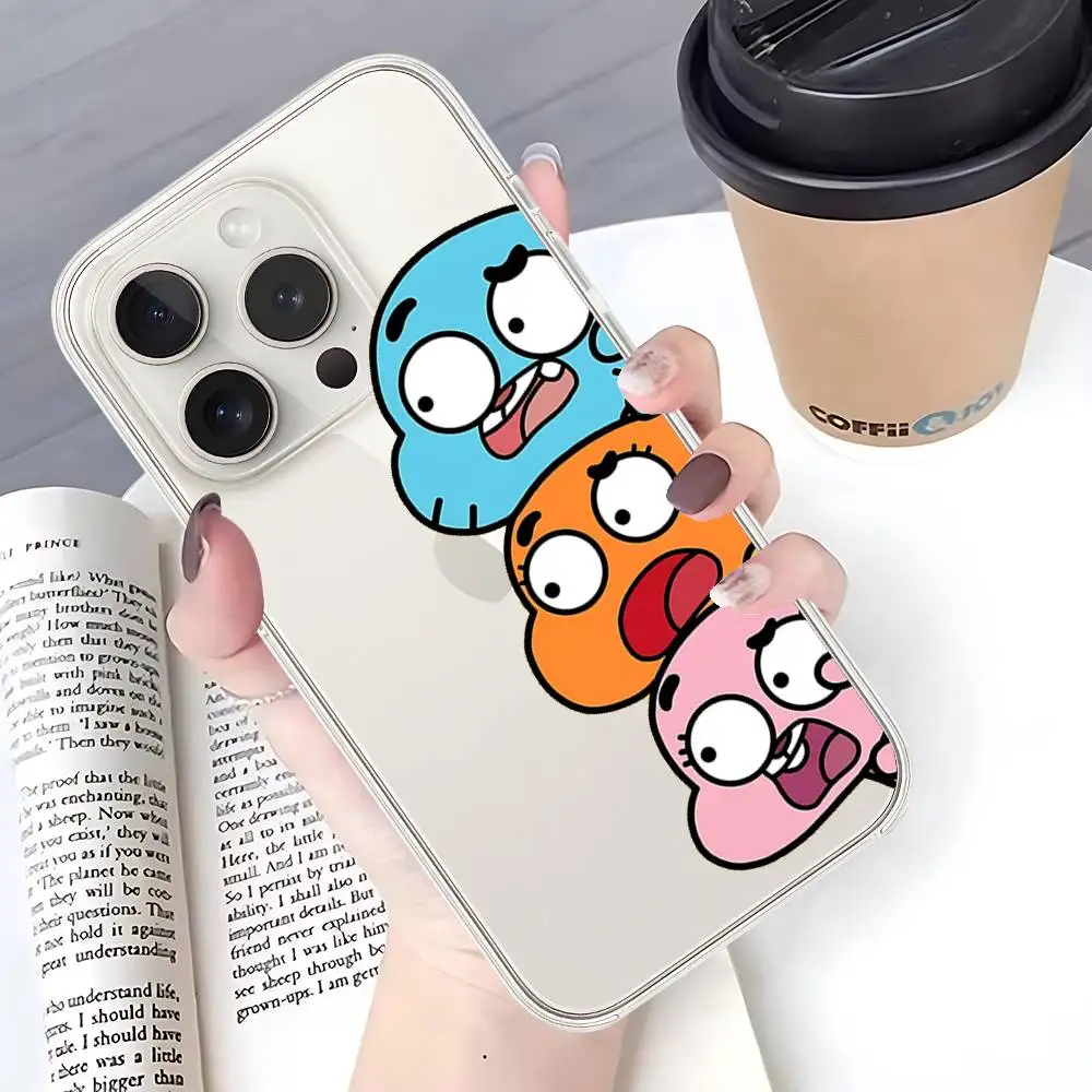 Casing HP Lucu H-Darwin Watterson-S Untuk IPhone 17 16 15 14 Plus 13 12 11 Pro Max Penutup Belakang HP Transparan Anti Benturan