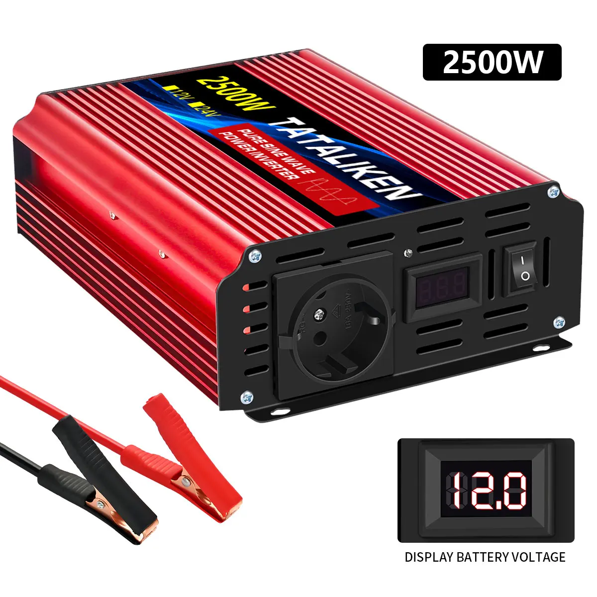 EU Buchse Reine Sinus Welle Inverter 1000 W/300 W/5000 W/6000 W DC 12 V zu AC 220 V 50 HZ Power Inverter Ladegerät Konverter Adapter