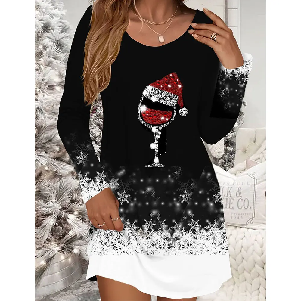 فساتين 2025 فساتين نسائية عصرية للشارع في الهواء الطلق وأكمام طويلة تنورة فضفاضة باللونين الأبيض والأسود لحفلات الزفاف النسائية