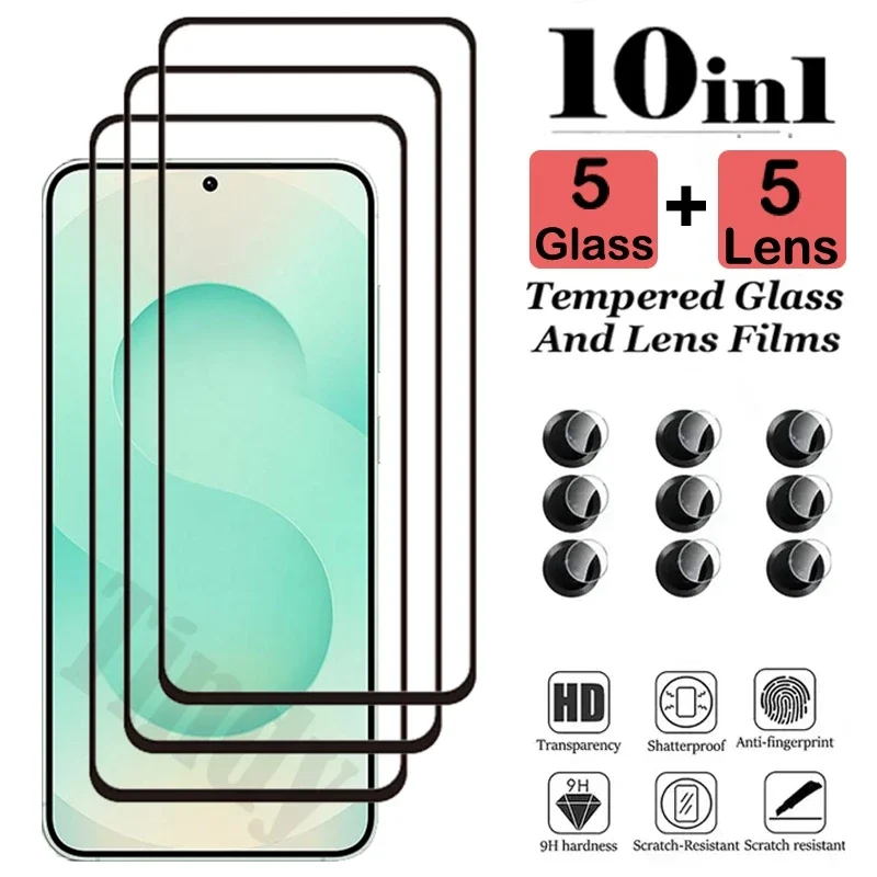 

Full Cover Screen Protector Tempered Glass For Samsung Galaxy S25 FE Protective Glass For Samsung S25 Ultra Plus Camera Film