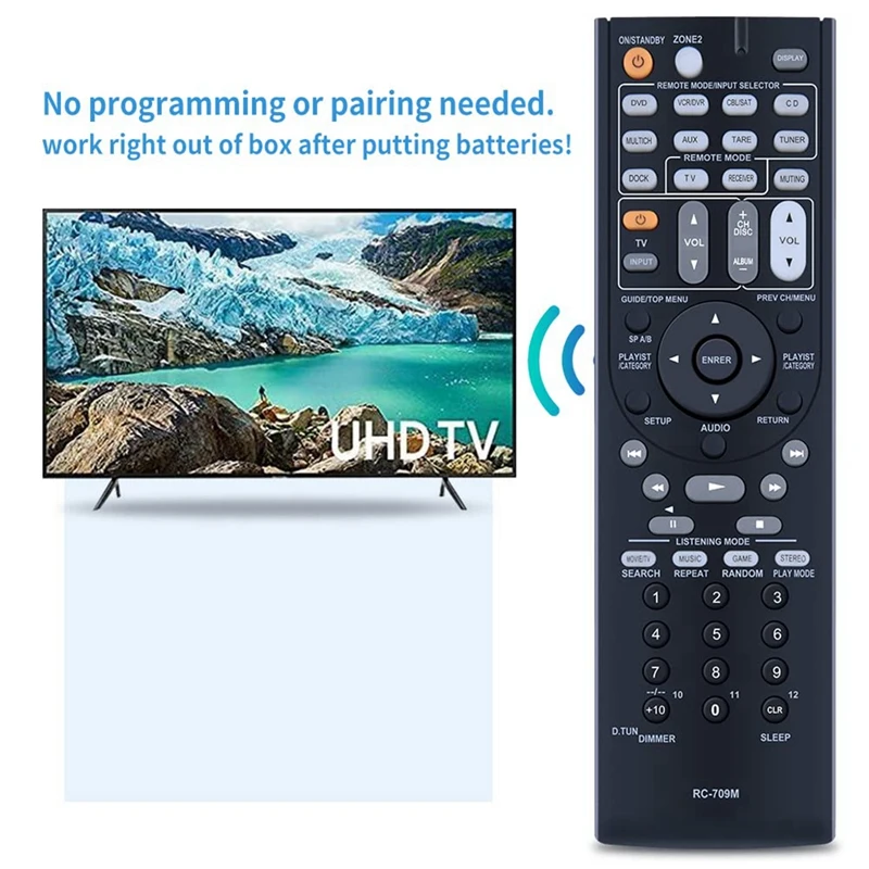 1 Piece RC-709M Remote Control Black ABS For Onkyo AV Receiver RC-737M RC-765M TX-SR507 TX-SR606 TX-SR607 TS-XR606 TX-SR606S image 6