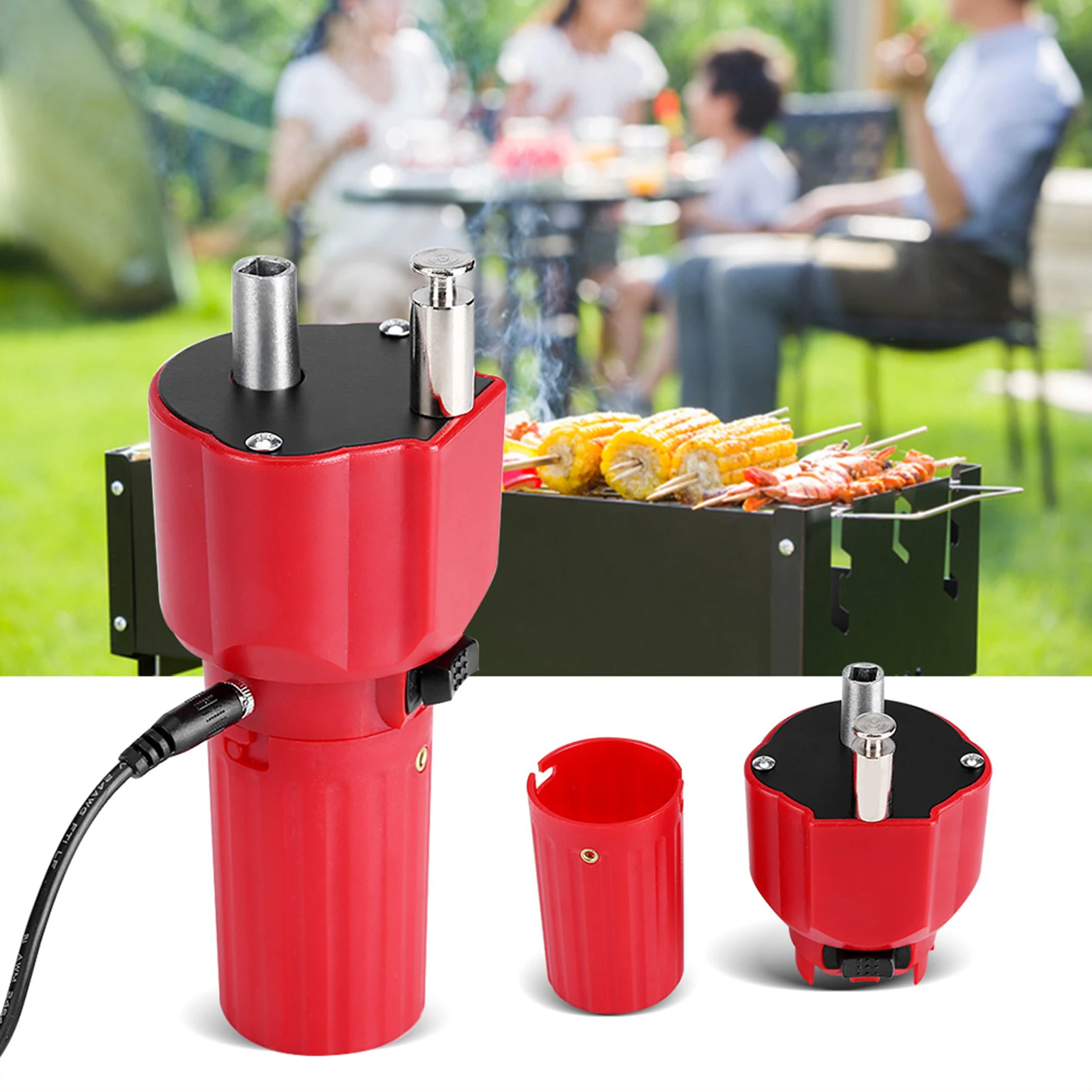 Barbecue Rotator Motor Barbecue Motor  Construction Barbecue Grill Rotator Motor BBQ Roast Bracket Accessory with USB Wire