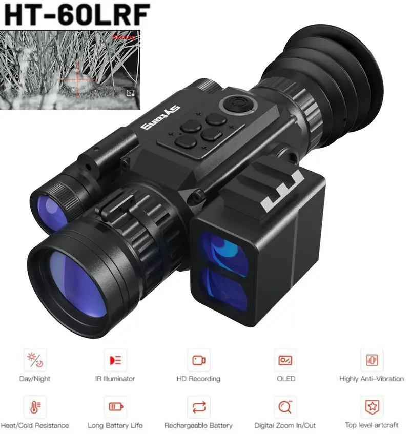 Sytong HT60LRF IR Night Vision Telescope Sight Hunting for Rifle With Rangefinder Caza Night Vision Riflescope Hunt Aim Sight