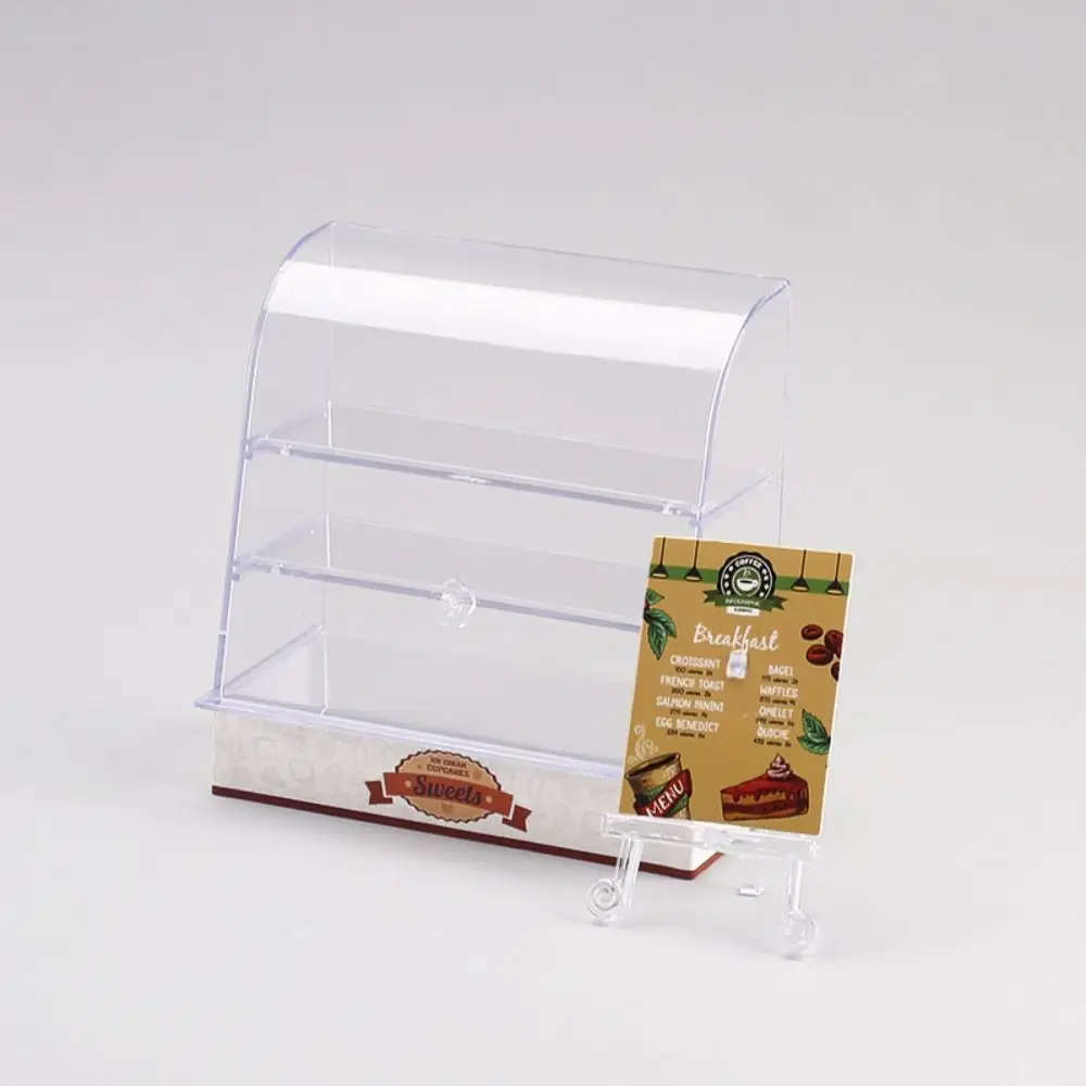 Caja de panadería en miniatura a escala 1:12, muebles coloridos para casa de muñecas, modelo de caja para pastel, Mini soporte para pan y comida, accesorios DIY