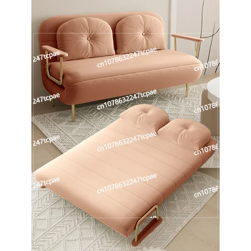 Lazy sofa folding dual-purpose single and double small retractable bed balcony multifunctional sofa bed online celebrity