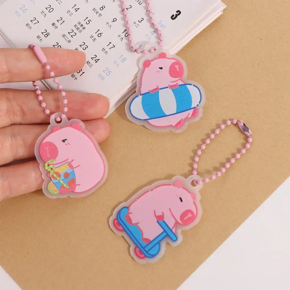 

Birthday Gift Capybara Pink Capybara Acrylic Keychain Acrylic Cute Capibara Bag Hanging Funny Creative Kapibara Pendant Couple