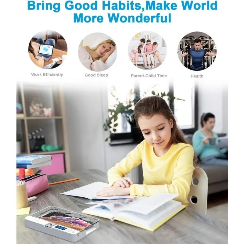 New Mobile Phone Prison with Timer Self-controlled Safety Lock Box Suitable for Most Mobile Phones Children's Anti-addiction Box