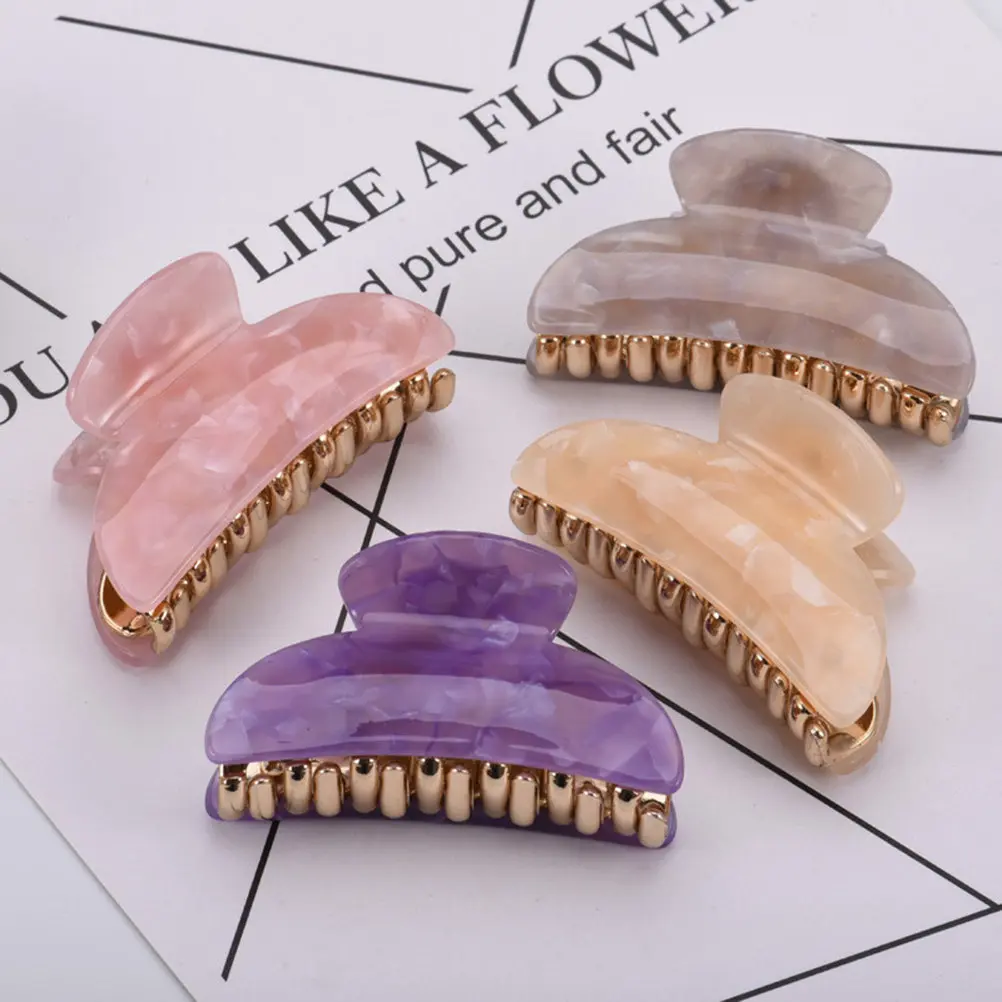 

4Pcs Hair Clip Acrylic Claw Large Jaw Clips Hair Accessories for Women Girls Bath Shower Styling Girl Claw Clips