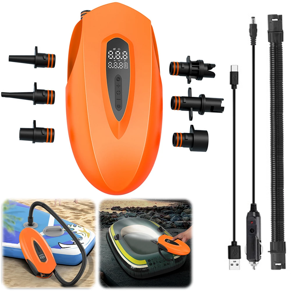 20PSI SUP مجلس مضخة مع إيقاف تلقائي مضخة هواء كهربائية شاشة ديجيتال ضاغط هواء محمول لقوارب الكاياك المطاطية #1