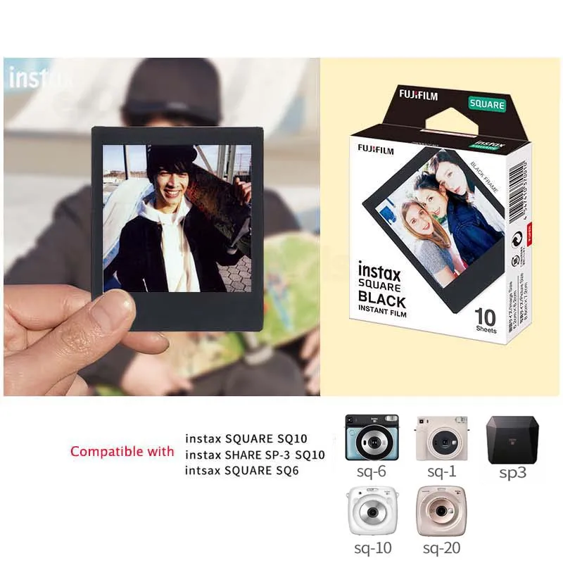 Fujifilm Instax Square White Edge  Films Photo Paper  for Instax SQ10 SQ6 SQ20 Instant Camera Share SP-3 Printer 20-100 sheets