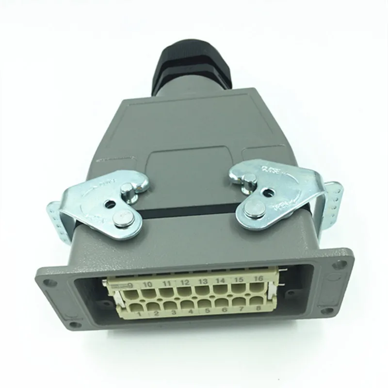 Connettore rettangolare per impieghi gravosi connettore Hot Runner presa per aviazione HDC-HE-016-2 16 Core PG29