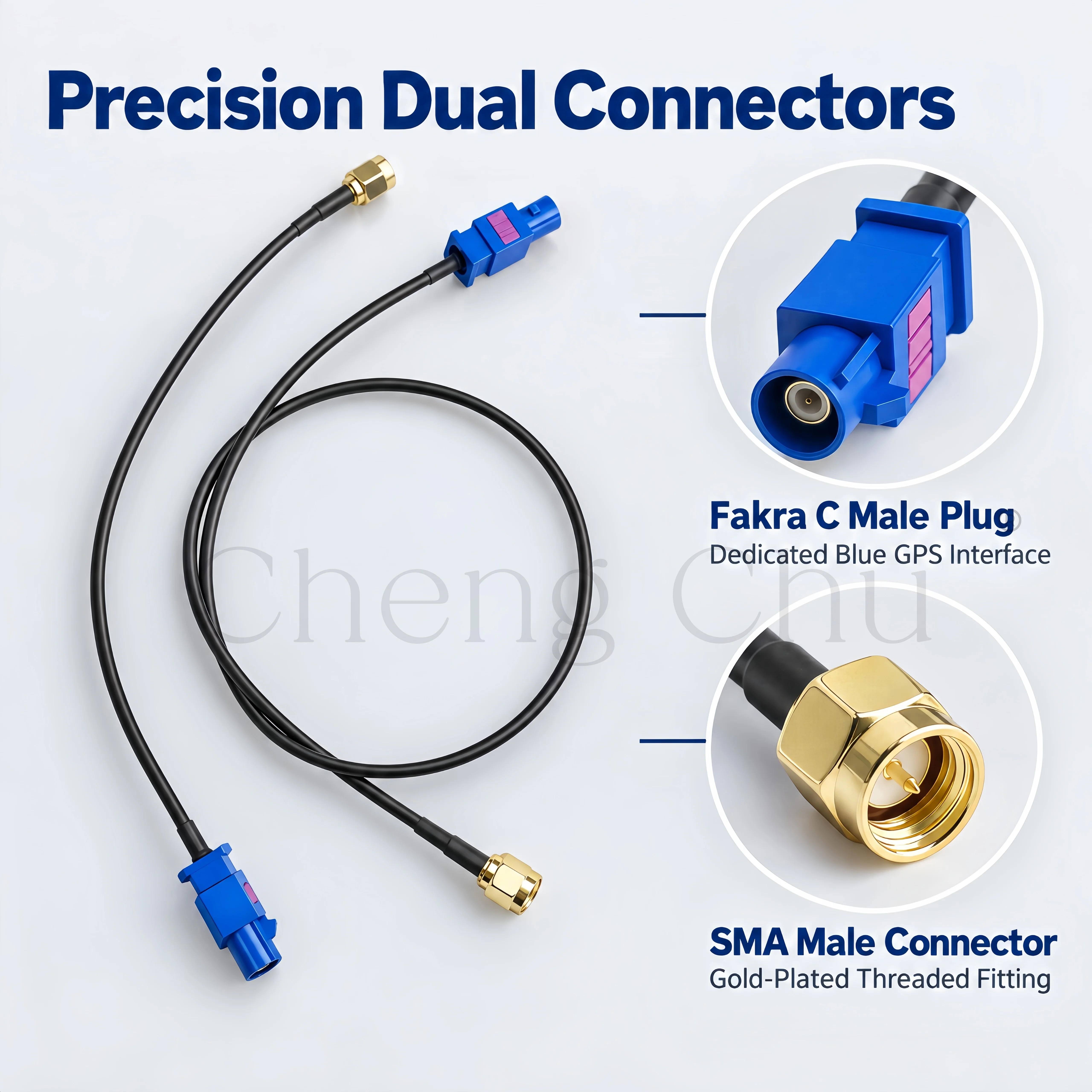 For Fakra C to SMA Male Pigtail Cable RG174 GPS Antenna Adapter for Car DVR GPS Module Tracker Navigation Receiver