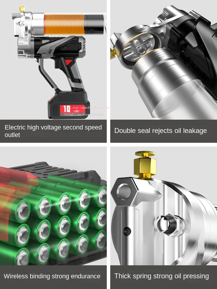 Elektrische Vetpistool 24V Graafmachine Speciale Volautomatische Hoogspanning Lithium Batterij Rups Oplaadbare Botermachine