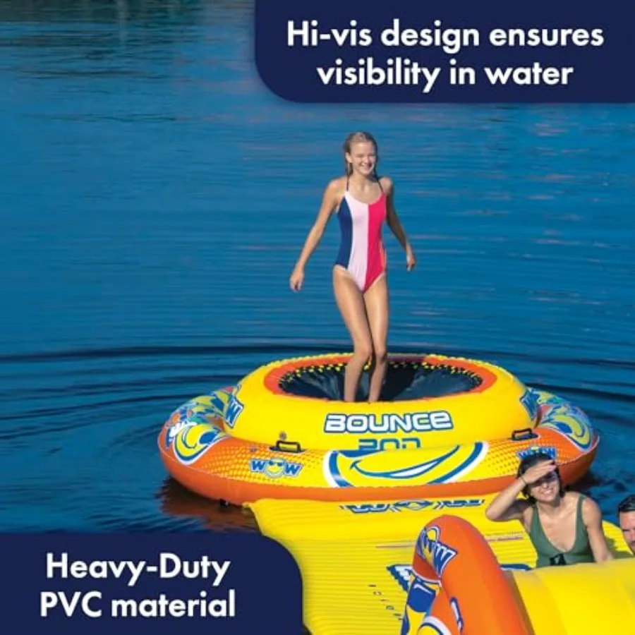 World of Watersports opblaasbaar springkussen, 4ft stuiteroppervlak, geel