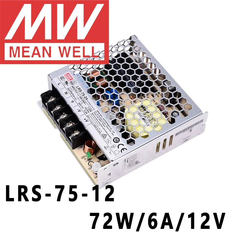 Oznacza dobrze LRS-75 zasilacz impulsowy serii Meanwell 75W PSU LRS-75-5V/12V/15V/24V/36V/48V