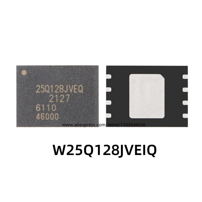 5pcs W25Q128JVEIQ  3V 128M-bit serial flash memory chip
