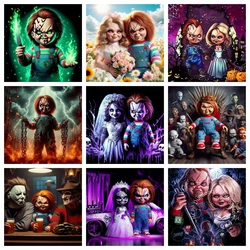 Bride of Chucky  Horror Halloween Diamond Painting Kit DIY Diamond Embroidery Cross Stitch Handmade Art Gift Crafts Home Decor