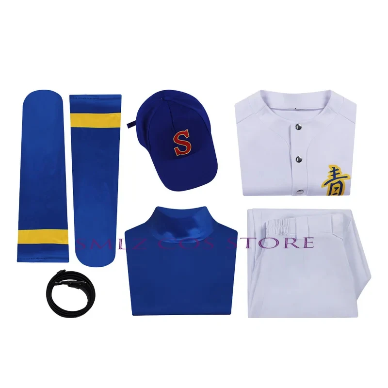 

s;3,t'7\b/Furuya Satoru Anime Diamond Cosplay Costume Man School Baseball Uniform Coat Top Hat Suit Party Play2;d,6'v\8/