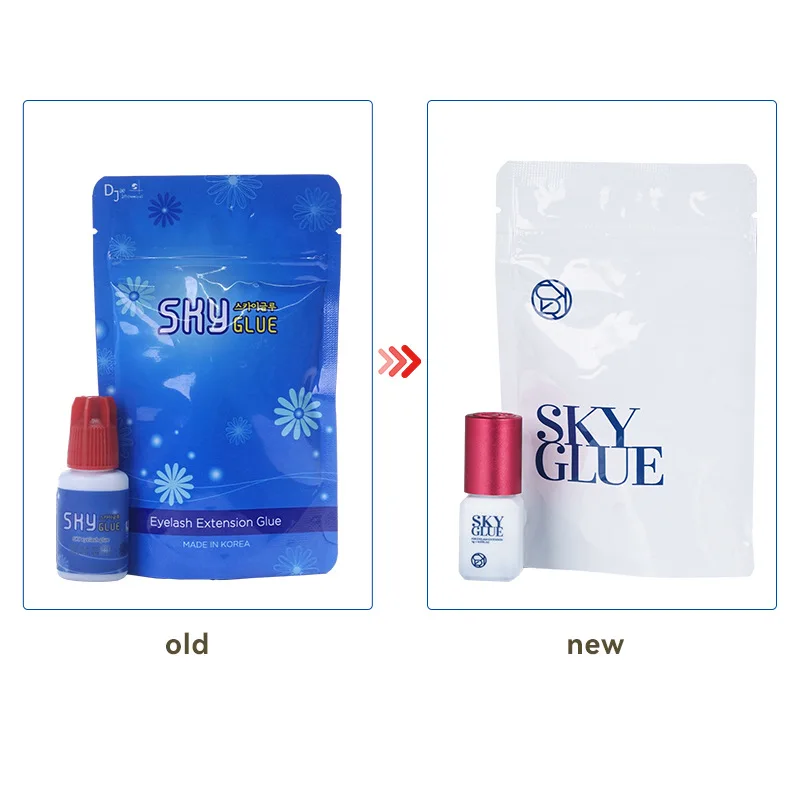 1Pc SKY Glue for Eyelash Extension Korea 5ml 1-2 Seconds Fastest Dry Strongest Adhesive No Irritation Lash Glue Original Bag