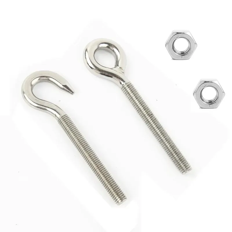 M4-M14 304 Stainless Steel Sheep Eye Screw Bolt Hanging Ring Hook Screws with nut