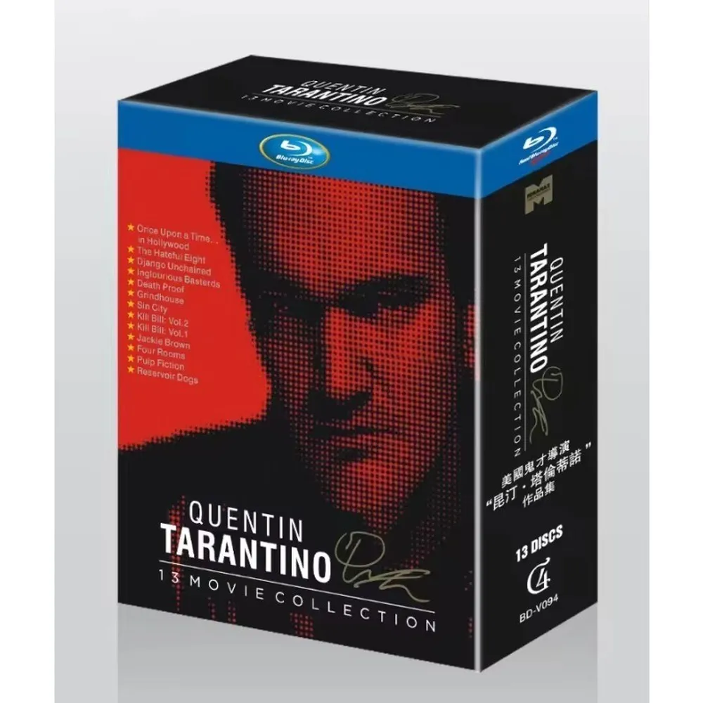 Brand New Blu-ray Collection of Quentin Tarantino’s Films 13-Disc Set with English & Mandarin Audio and English Subtitles