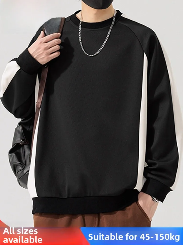 

Mo Cha Trendy Brand Oversized Color Blo Hoodie Men's Spring Autumn Loose Warm Base Layer Long Sve Casual Top Youth Faion