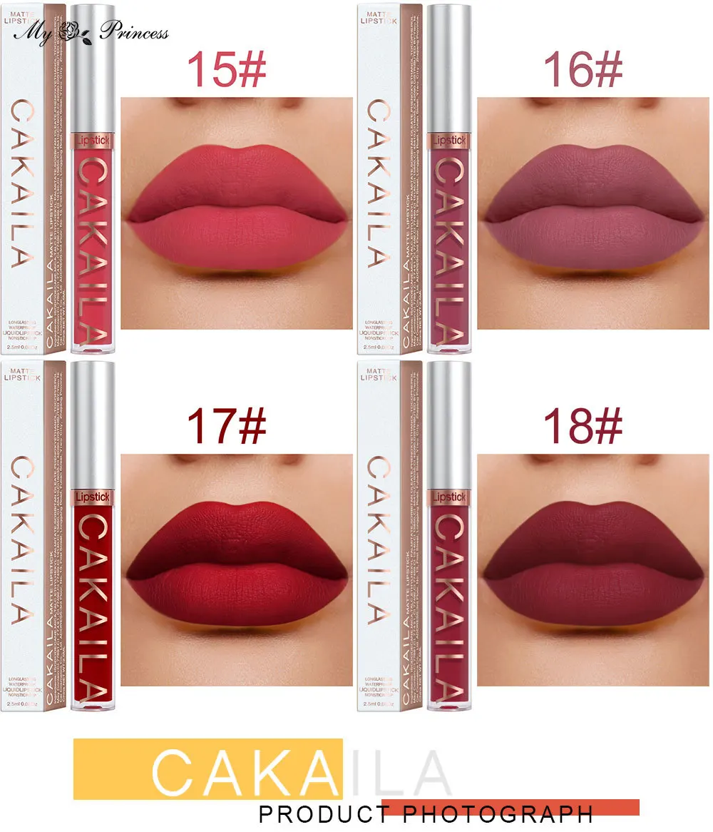 18 Colors Matte Lipgloss Wholesale Cheap Liquid Lipstick Makeup Lip Color Batom Long Lasting Sexy Red Pink Nude Lip Gloss Bulk