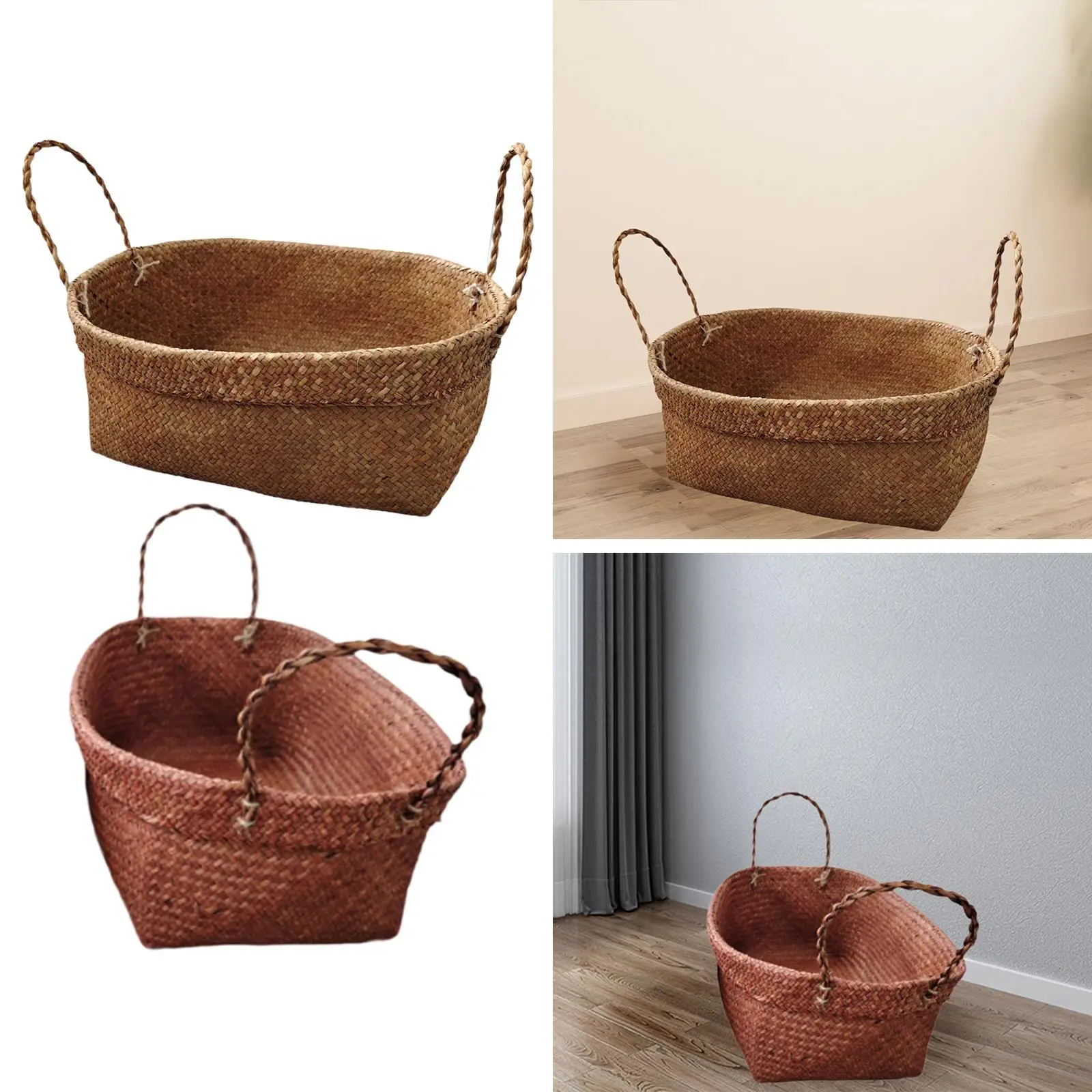 Woven Storage Box Organizer Bin Cabinet Key Organizing Clothes Rattan Basket