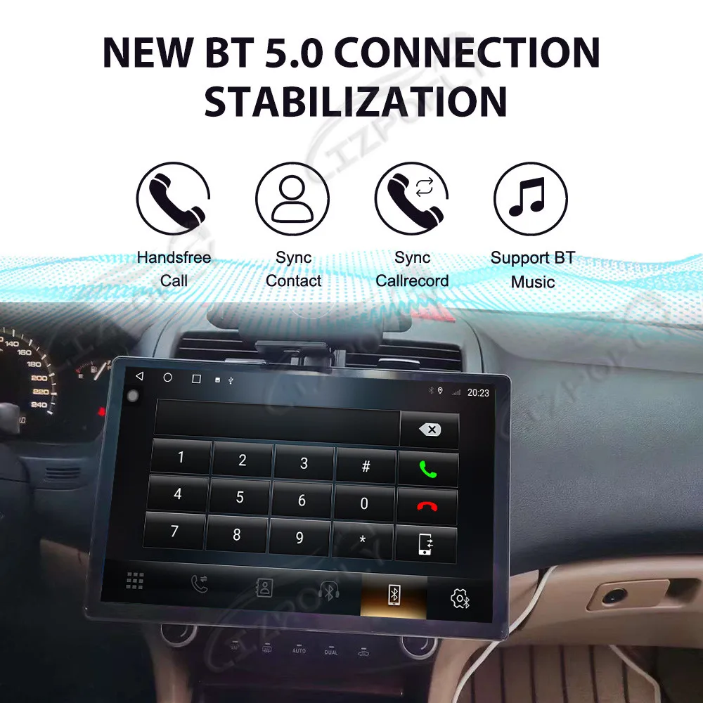 13.3 Inches Car Radio Stereo For Honda Accord 7 CM 2005 - 2007 High-performance CPU WIFI BT Multimedia player Carplay QLED GPS