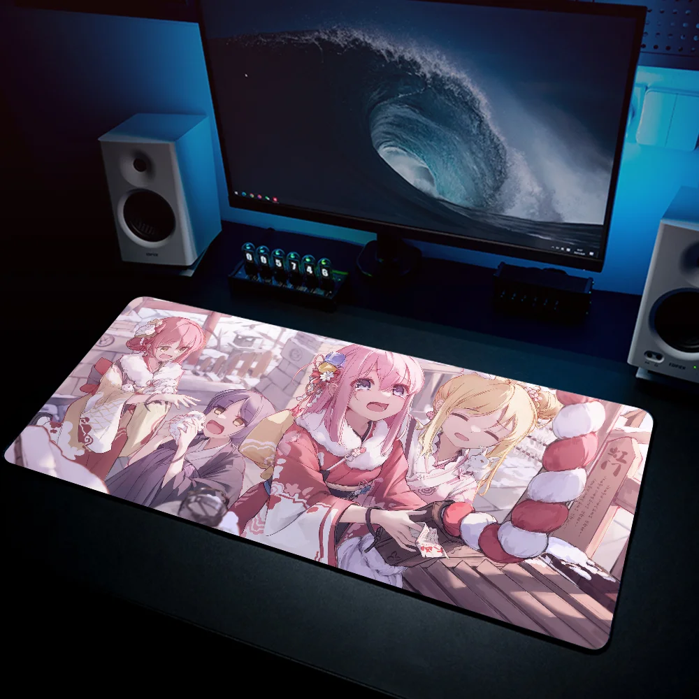 Anime b-Bocchi The Rock  Mousepad Mouse Mat Desk Mat With Pad Gaming Accessories Prime Gaming XXL Keyboard Pad