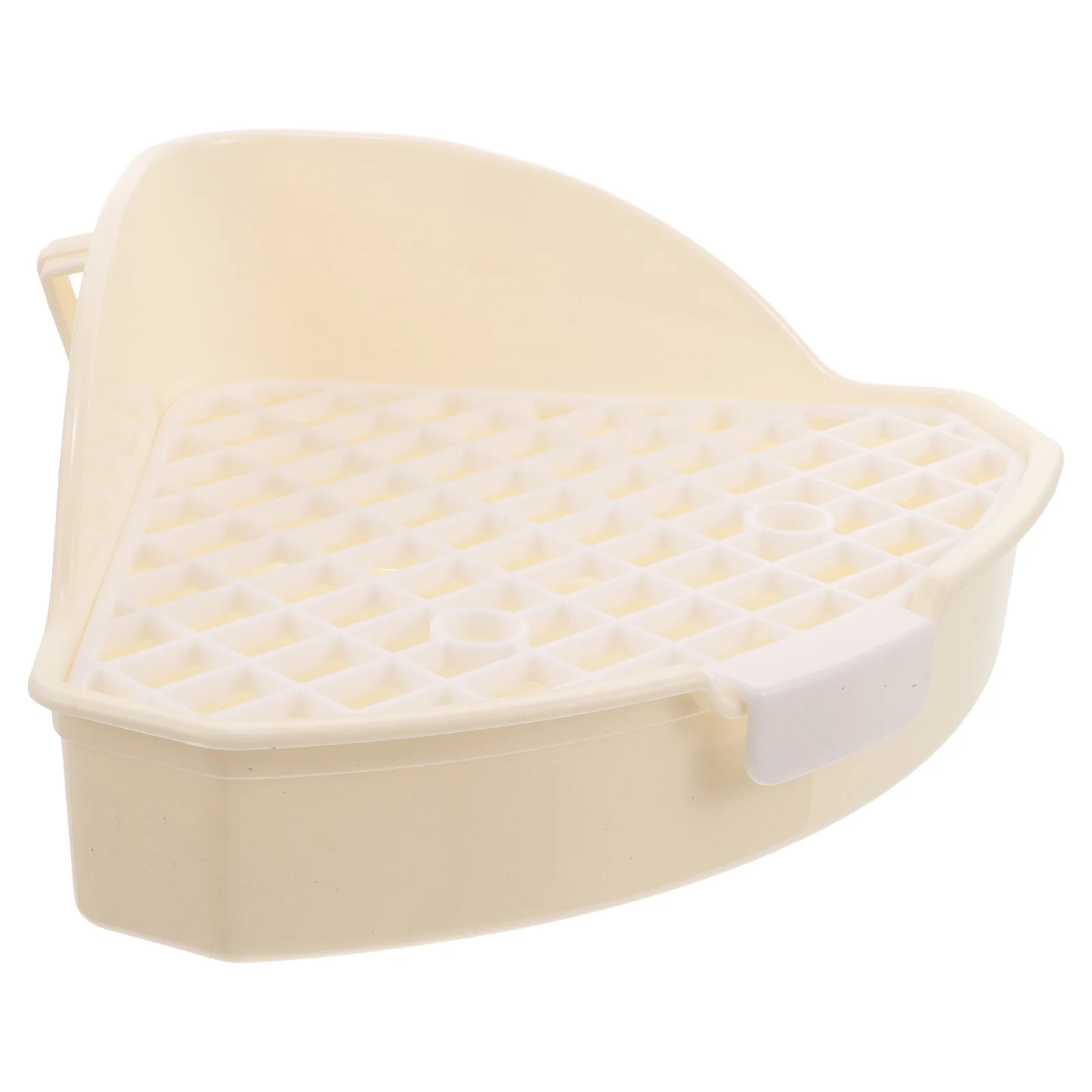 Pet Urinal Potty Small Pets Corner Litter Pan Plastic Triangular Litter Tray for Small Animals rabbit litter pan