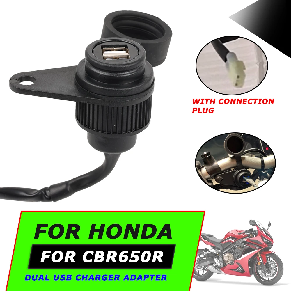 Motorfiets Dual Usb Oplader Adapter Plug Stopcontact Converter Kit Voor Honda Cbr 650 R Cbr650r Cbr 650r Cbr650 R 2022 2023