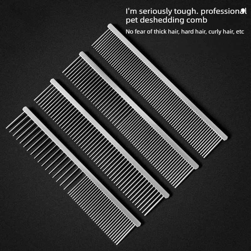 

Professional Pet Grooming Detangling Comb, Dog Grooming, Durable Comb That Won't Warp, Cat, Brass Handle, Dog Grooming Comb