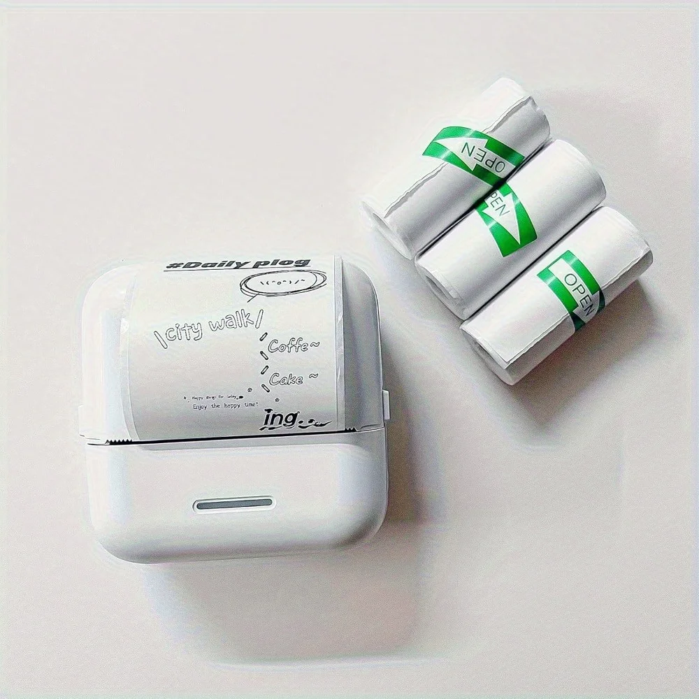 25 لفة من الورق الحراري ذاتي اللصق - ملصقات فورية بدون حبر، تنشيط بالحرارة، للصور/الملصقات/الملاحظات، ملصقات اللوازم المكتبية