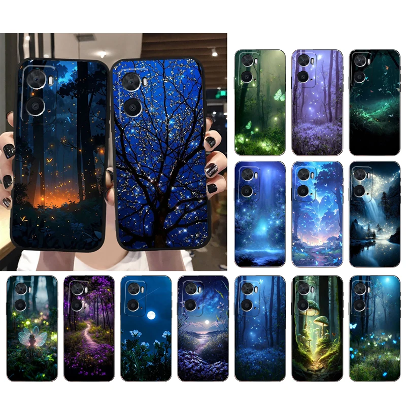 

Forest Night Butterfly tree Moon Case For OPPO Realme 10 Pro Plus GT 2 Pro X2 Pro XT C25S 8 7 6 GT Master C3 C21Y X3 SuperZoom