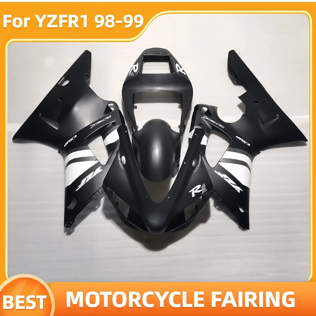 For YAMAHA YZFR1 98 99 1000CC YZF1000 1998 1999 YZF-R1 High Quality Fairings Kit Sport Bike Road Racing Motorcycle Bodykit Black