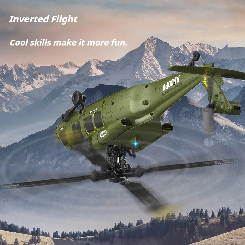 2025 K200 New Brushless 6-Channel Aileron Free Black Bee Stunt Helicopter Optical Flow Positioning Rc Model Airplane Toy Gift