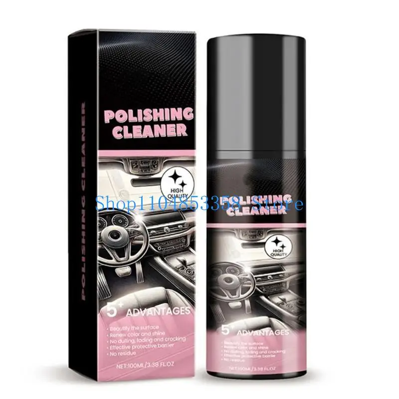 652F Waterless Car Interior Sprays Car Interior Polishing Cleaner Sprays Car Sprays for Rubber & Leather Total