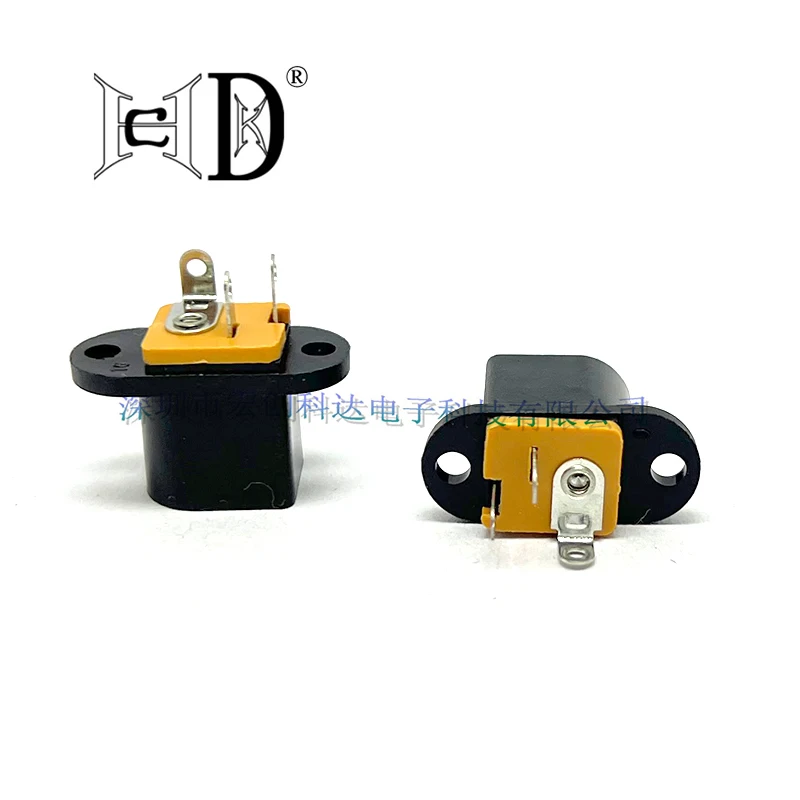 5PCS DC-017 5.5mm*2.1mm DC Female Power Socket With Ear Screw Hole 5.5*2.1 DC Socket Adapter Connector Jack DC017 5.5×2.5