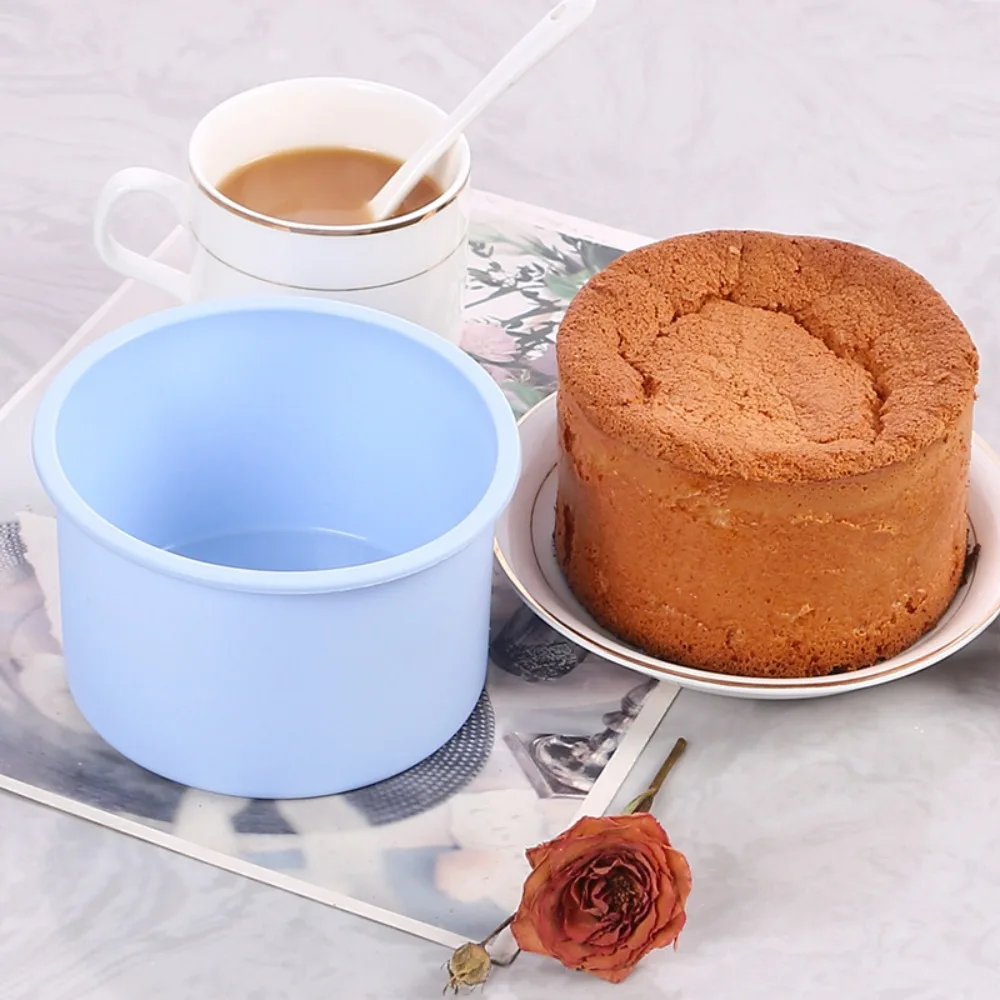 

4Pcs DIY 4 in Round Silicone Cake Pan Reusable Mini Cupcake Mold High Temperature Resistant Baking Pan Pudding